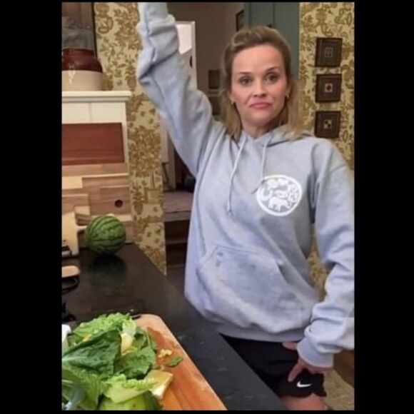 Jennifer Meyer Women's Size Large Grey White Good Luck Charm Hoodie Sweatshirt - Picture 1 of 16